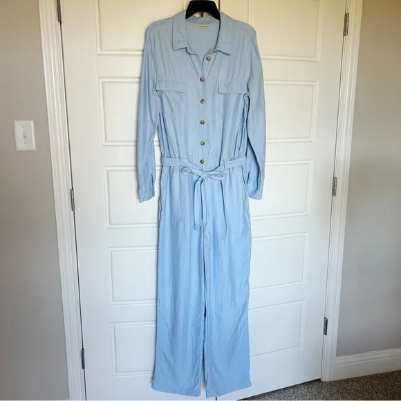 Soft Surroundings Kerry Jumpsuit Blue Size L - Picture 2 of 12